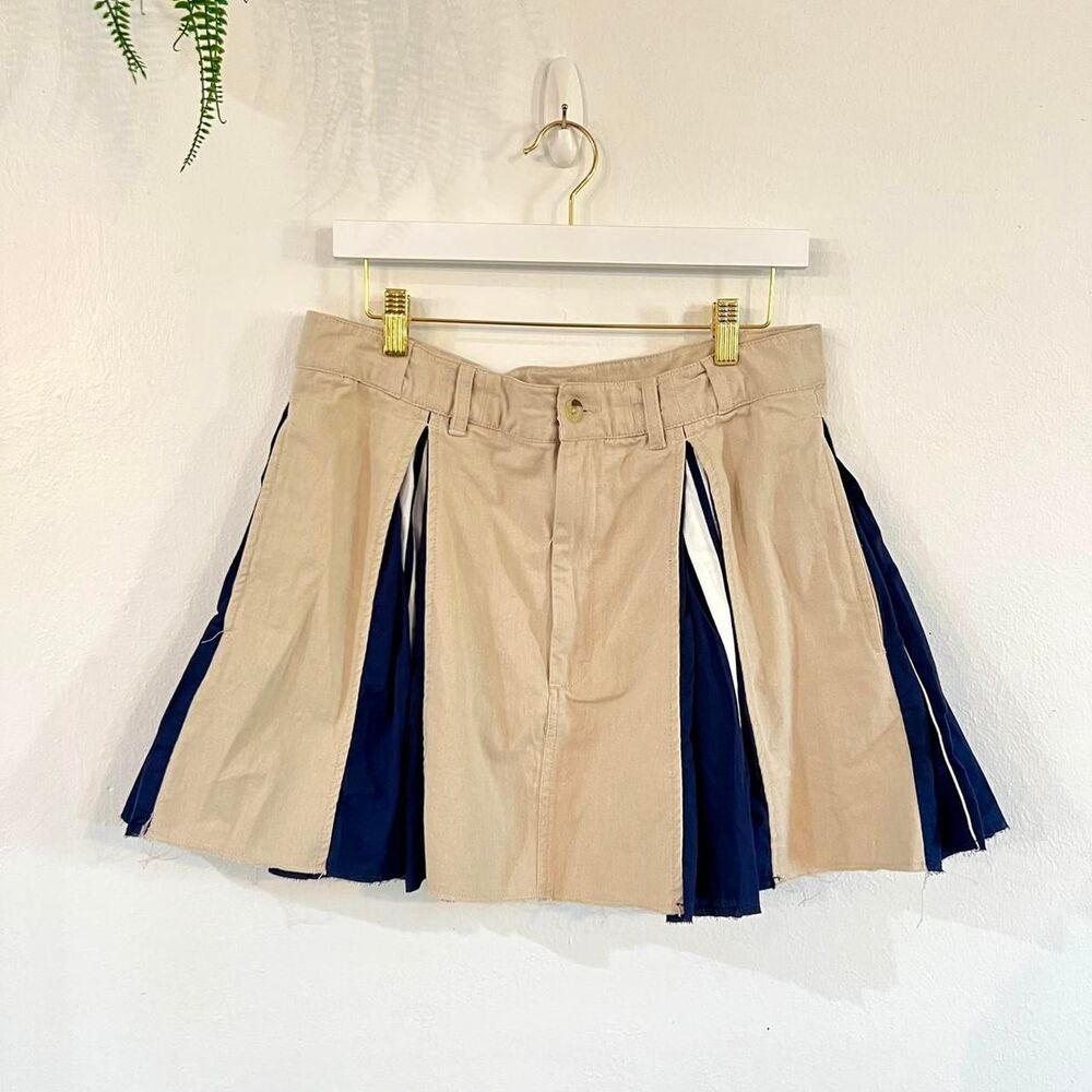 Free-people Women's Tan and Cream Skirt